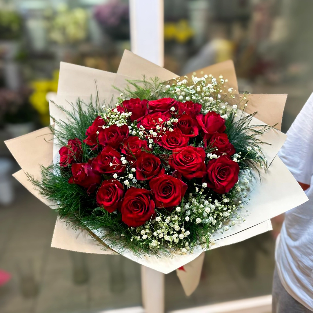 20 Kırmızı Gül Buketi